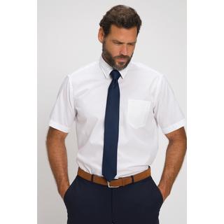 JP1880  Camicia da ufficio dalla vestibilità comoda in tessuto non-stiro con colletto ad apertura inglese e mezze maniche bianco neve 