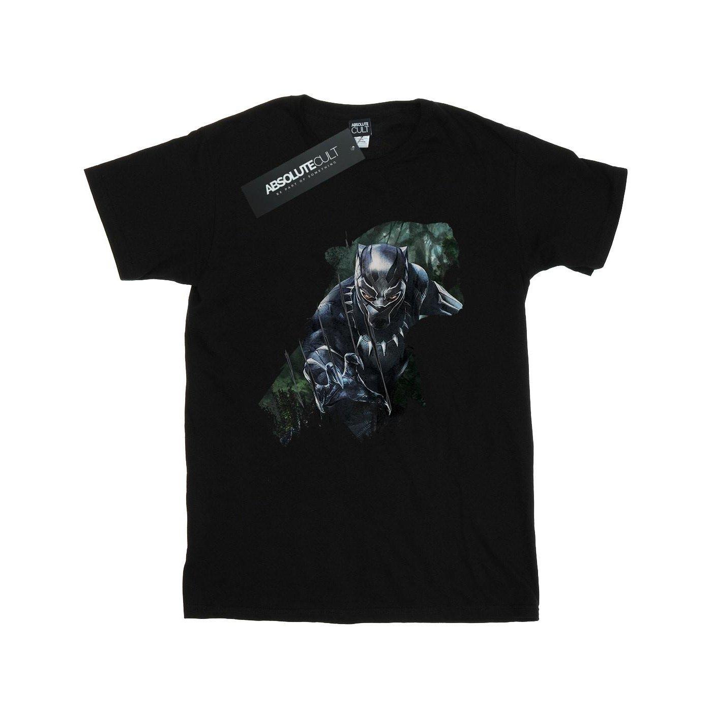 Image of Black Panther Wild Silhouette Tshirt Herren Schwarz M