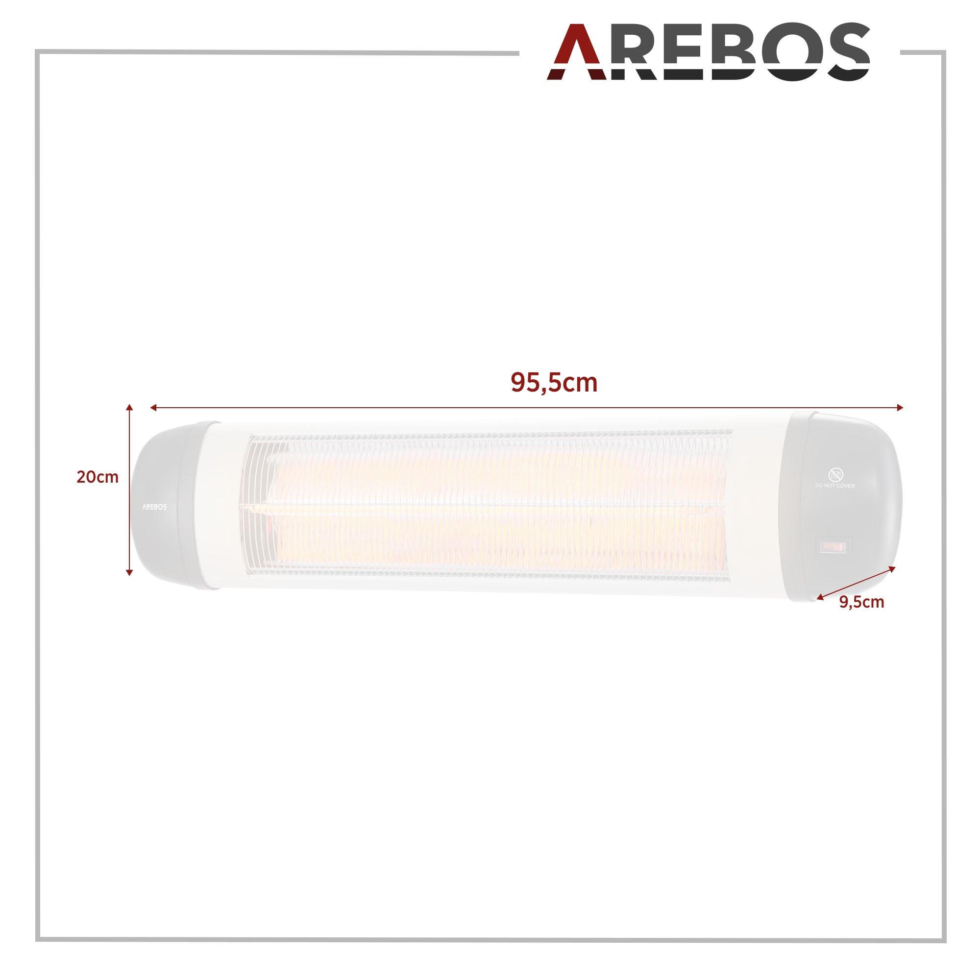 Arebos Riscaldatore radiante a infrarossi Riscaldatore a infrarossi  