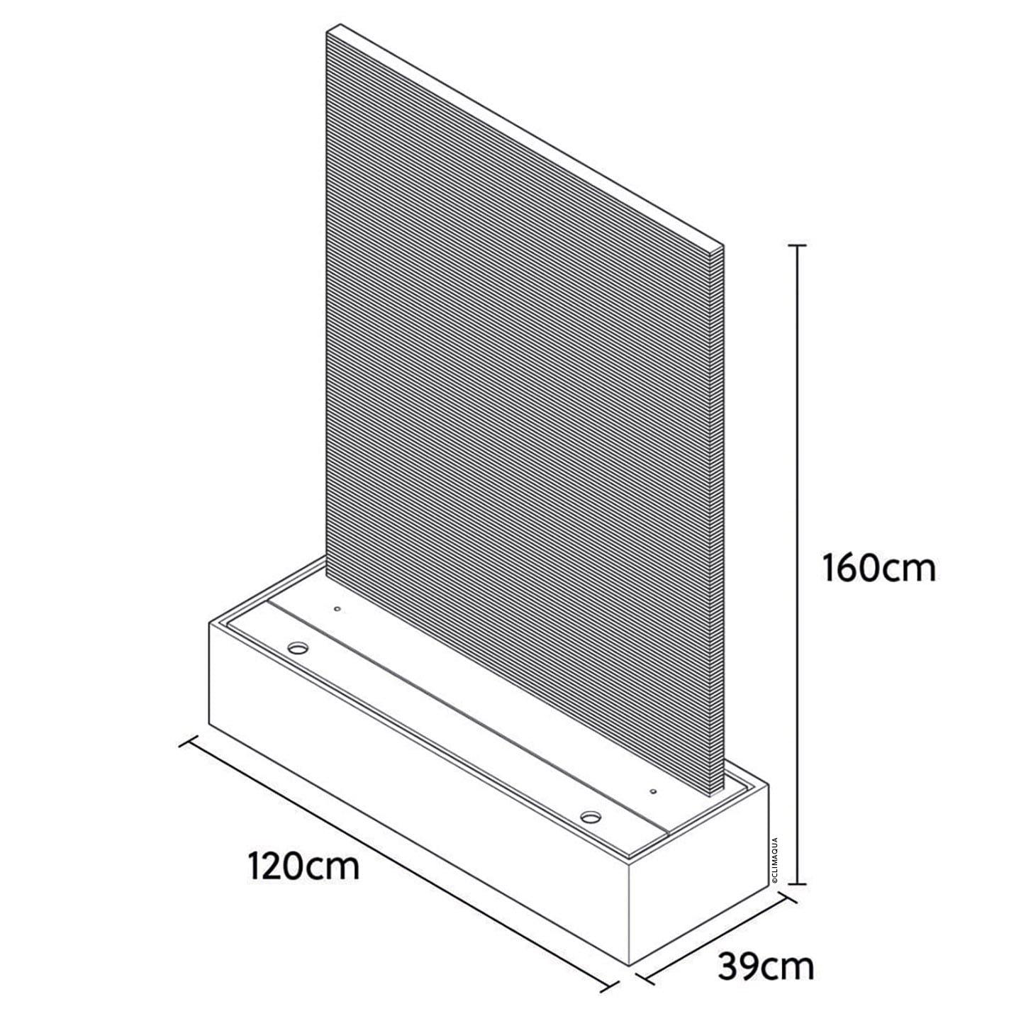 Climaqua XXL Grosse Wasserwand aus Schiefer LIV WALL Wasserwand  