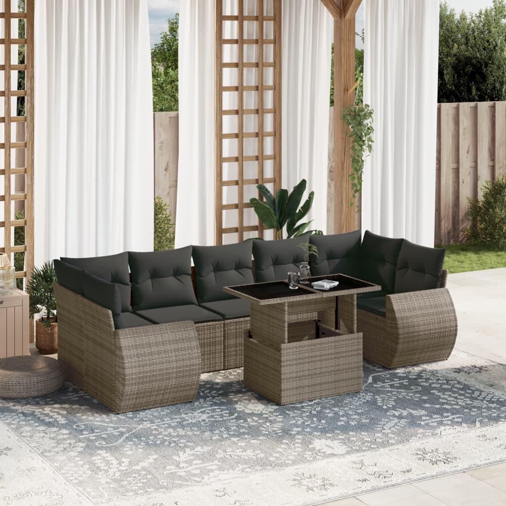 VidaXL set divano da giardino Polirattan  