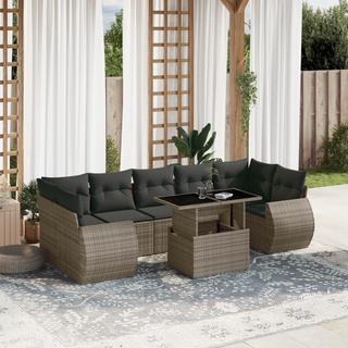 VidaXL set divano da giardino Polirattan  