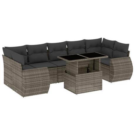 VidaXL set divano da giardino Polirattan  