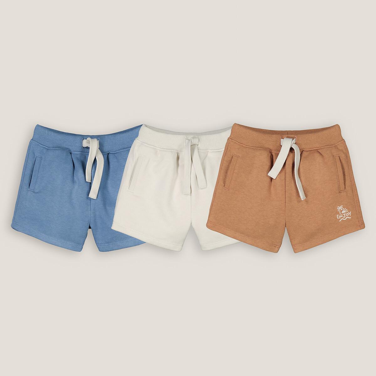 La Redoute Collections  Lot de 3 shorts en molleton 