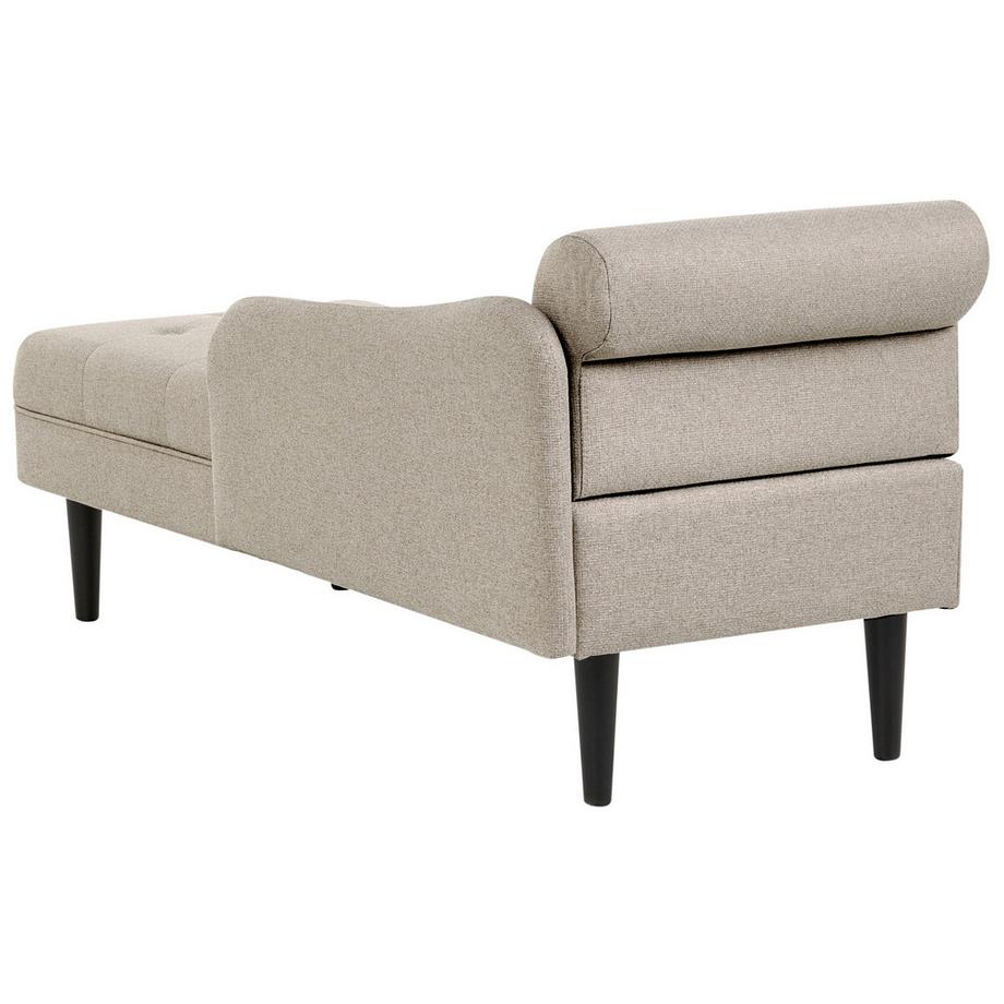 Beliani Linksseitige Chaiselongue aus Stoff  YVOIRE  