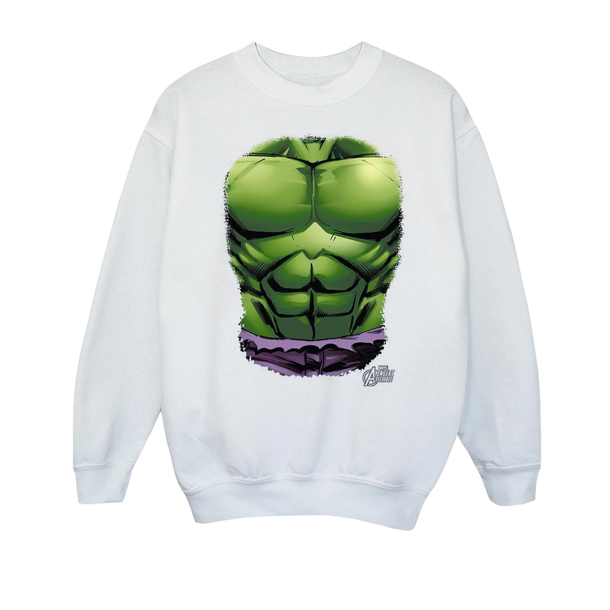 Image of Hulk Chest Burst Sweatshirt Unisex Weiss 116