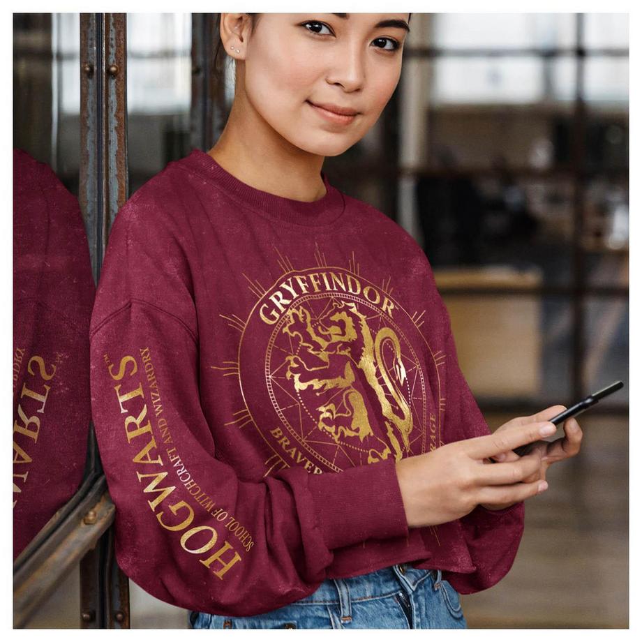 HARRY-POTTER Gryffindor Constellation Kurzes Sweatshirt  