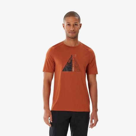 QUECHUA  T-shirt uomo maniche corte trekking regular fit sintetico 