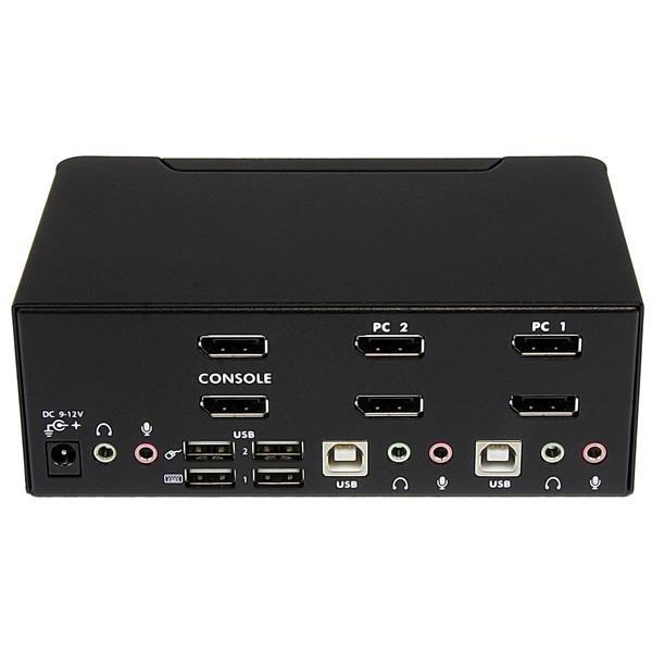 STARTECH  Switch KVM a 2 porte DisplayPort per doppio Monitor - 4k 60hz 