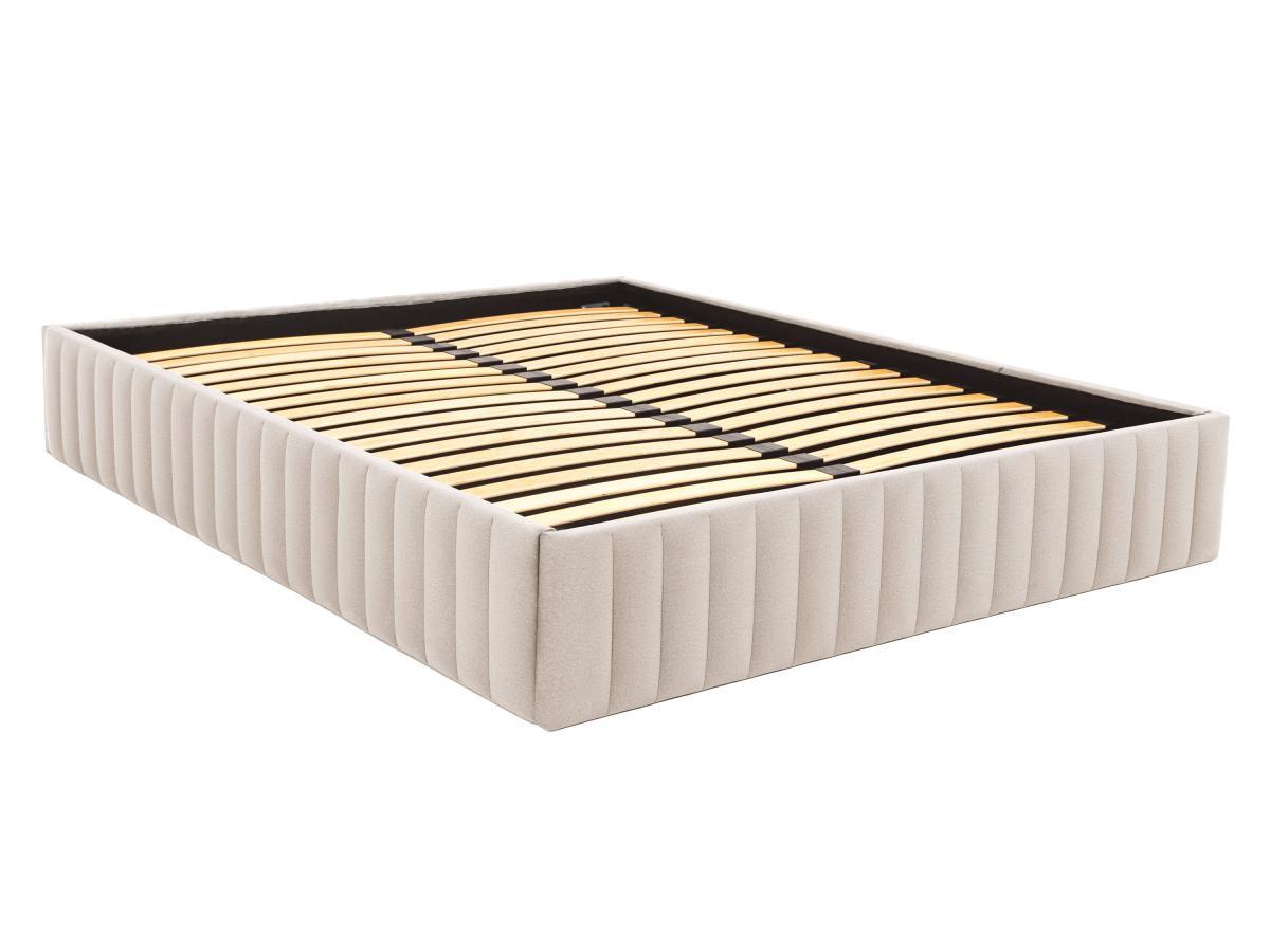 Image of Bett mit Bettkasten - 160 x 200 cm - Samt - Beige - SETHI von YSMÉE Bett mit Bettkasten - 160 x 200 cm - Samt - Beige - SETHI von YSMÉE