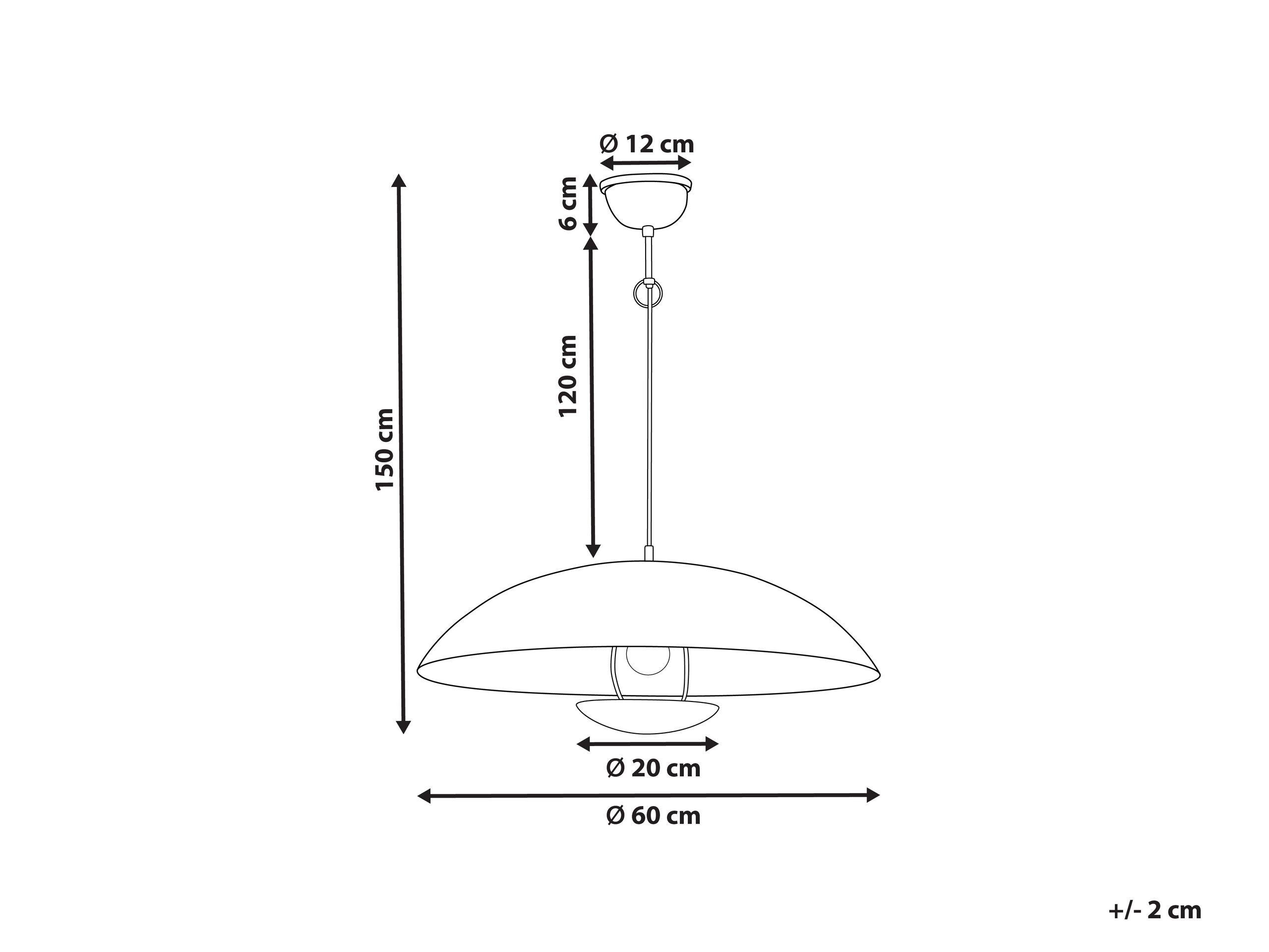 Beliani Lampe suspension en Métal Industriel AGRANI  