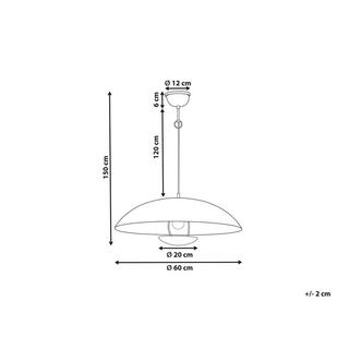 Beliani Lampe suspension en Métal Industriel AGRANI  