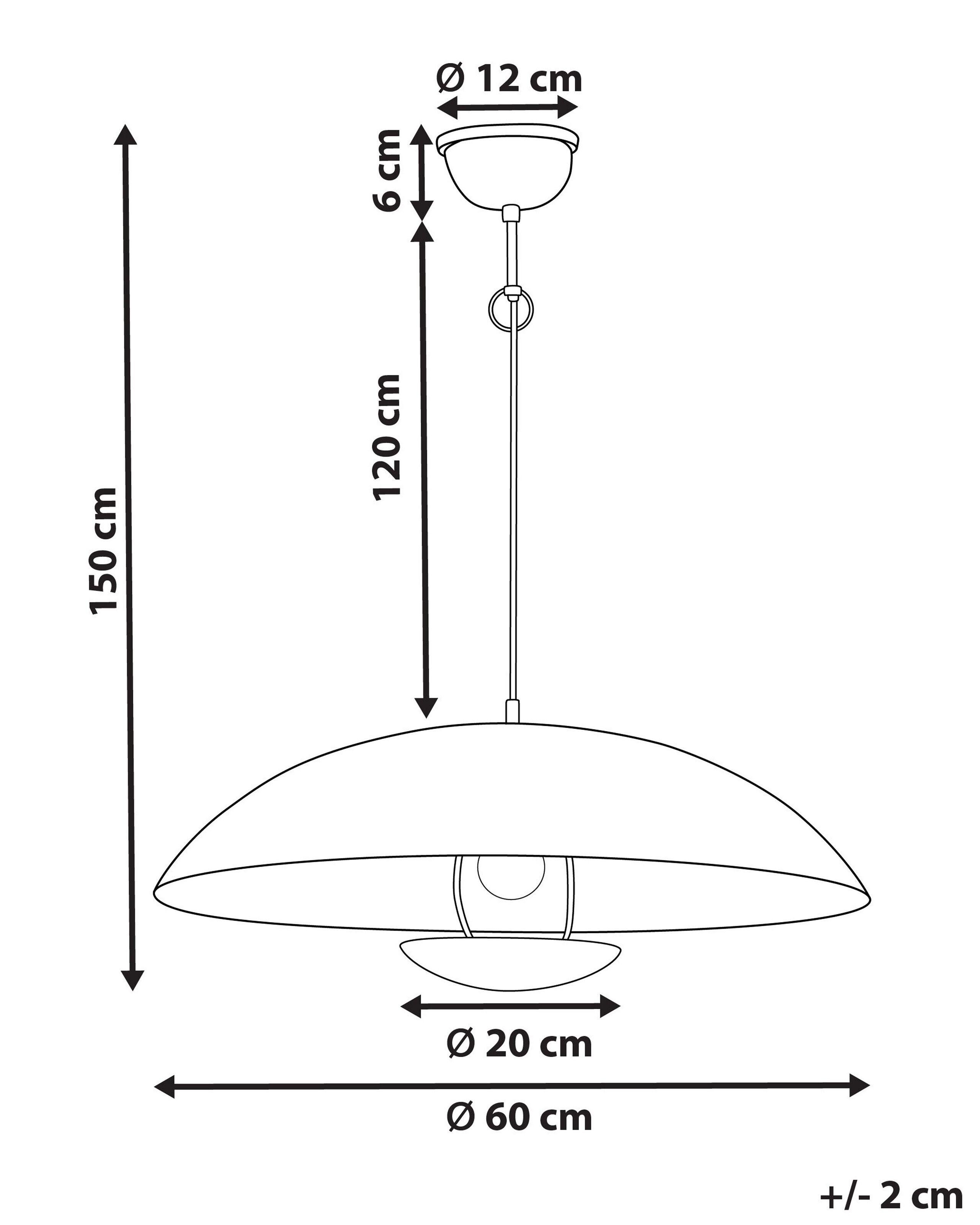 Beliani Lampe suspension en Métal Industriel AGRANI  