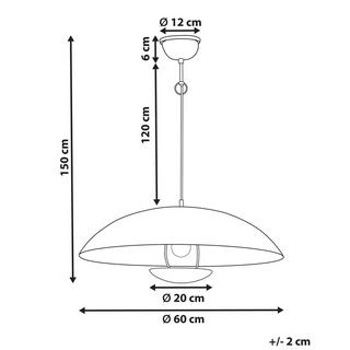 Beliani Lampe suspension en Métal Industriel AGRANI  