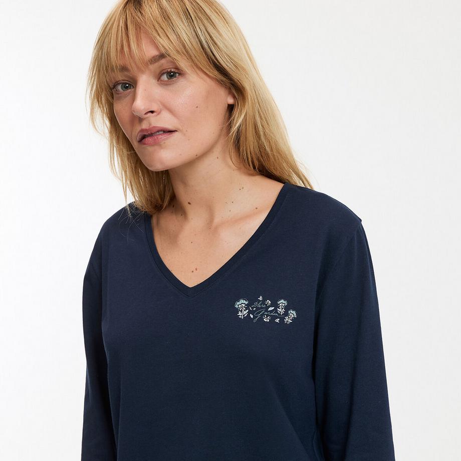 La Redoute Collections Pyjama Manches Longues Jersey Coton  