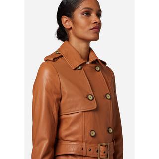 RICANO  Manteau en cuir  Gloria, trench avec col à revers 