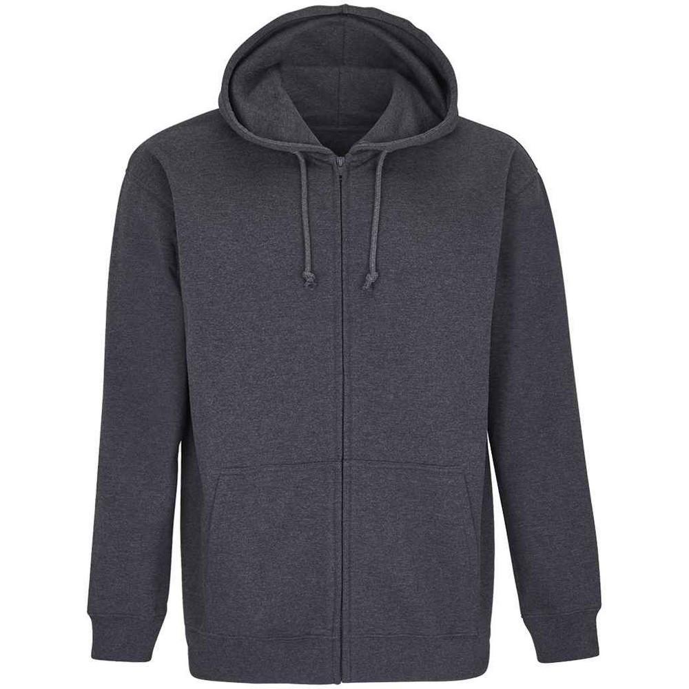 Image of Carter Hoodie Mit Durchgehendem Reißverschluss Herren Charcoal Black XS
