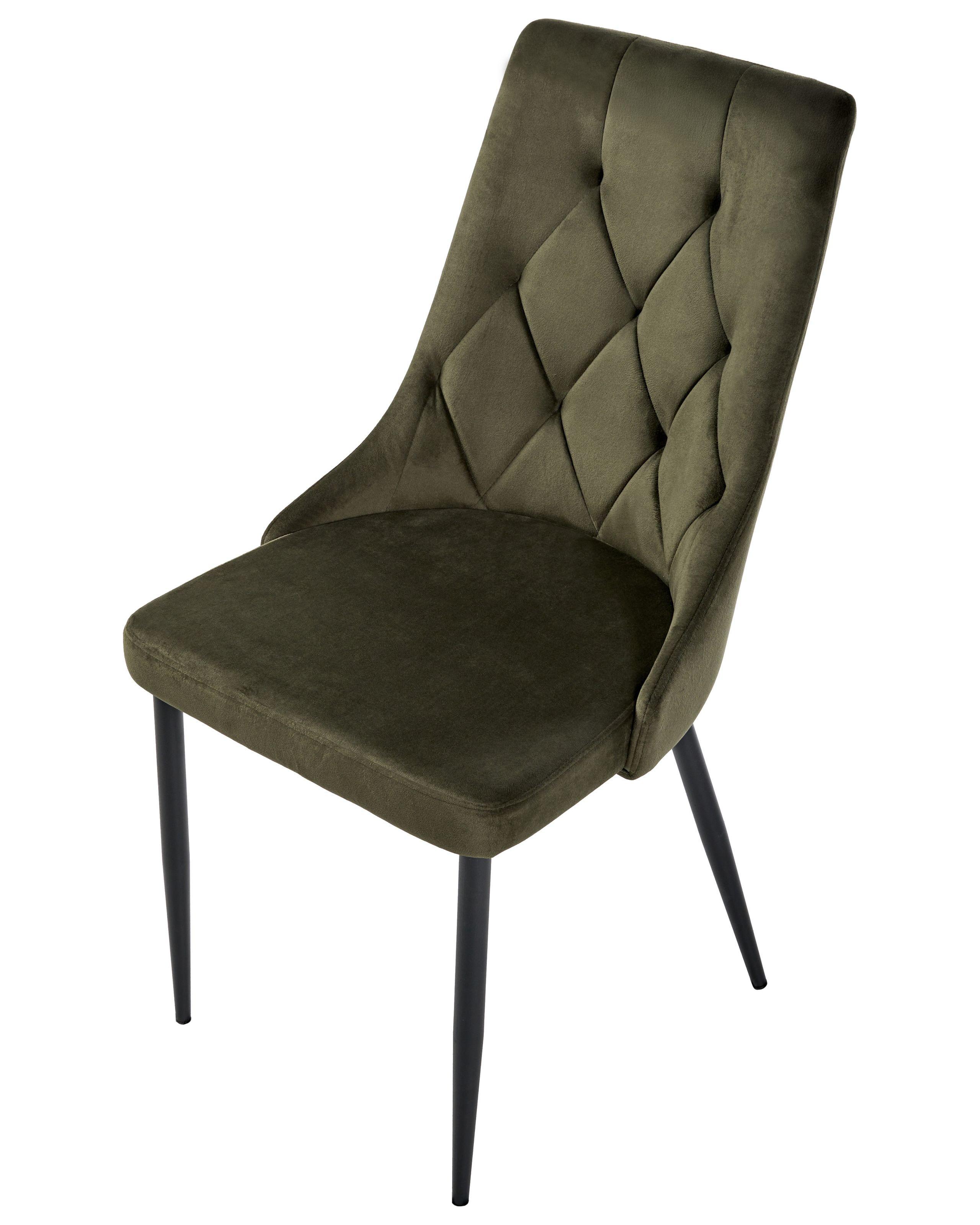 Beliani Lot de 2 chaises de salle à manger en Velours Scandinave AVENIR  