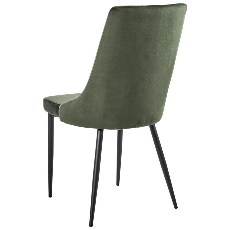 Beliani Lot de 2 chaises de salle à manger en Velours  AVENIR  