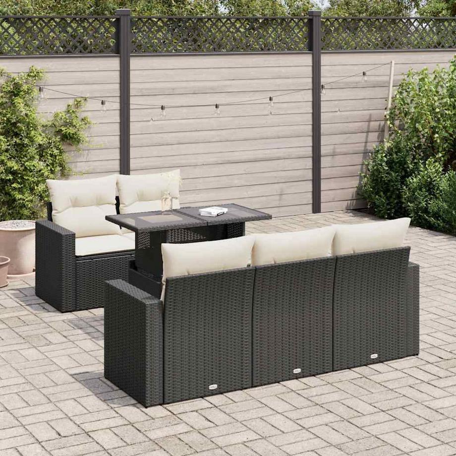 VidaXL Ensemble de canapés de jardin rotin synthétique  