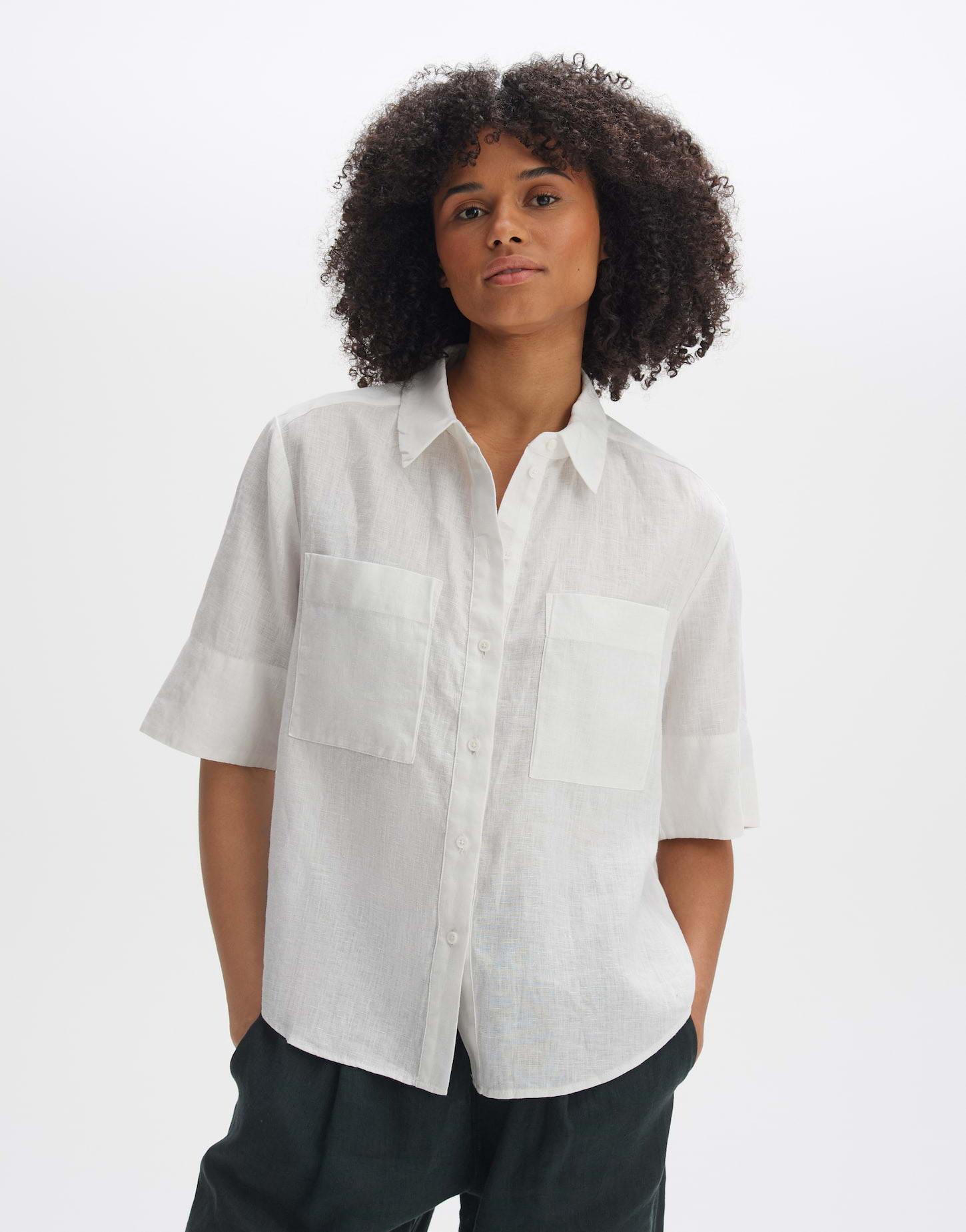 Image of Leinenbluse Filalia Damen Weiss 38