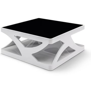 Table basse en verre blanc 90