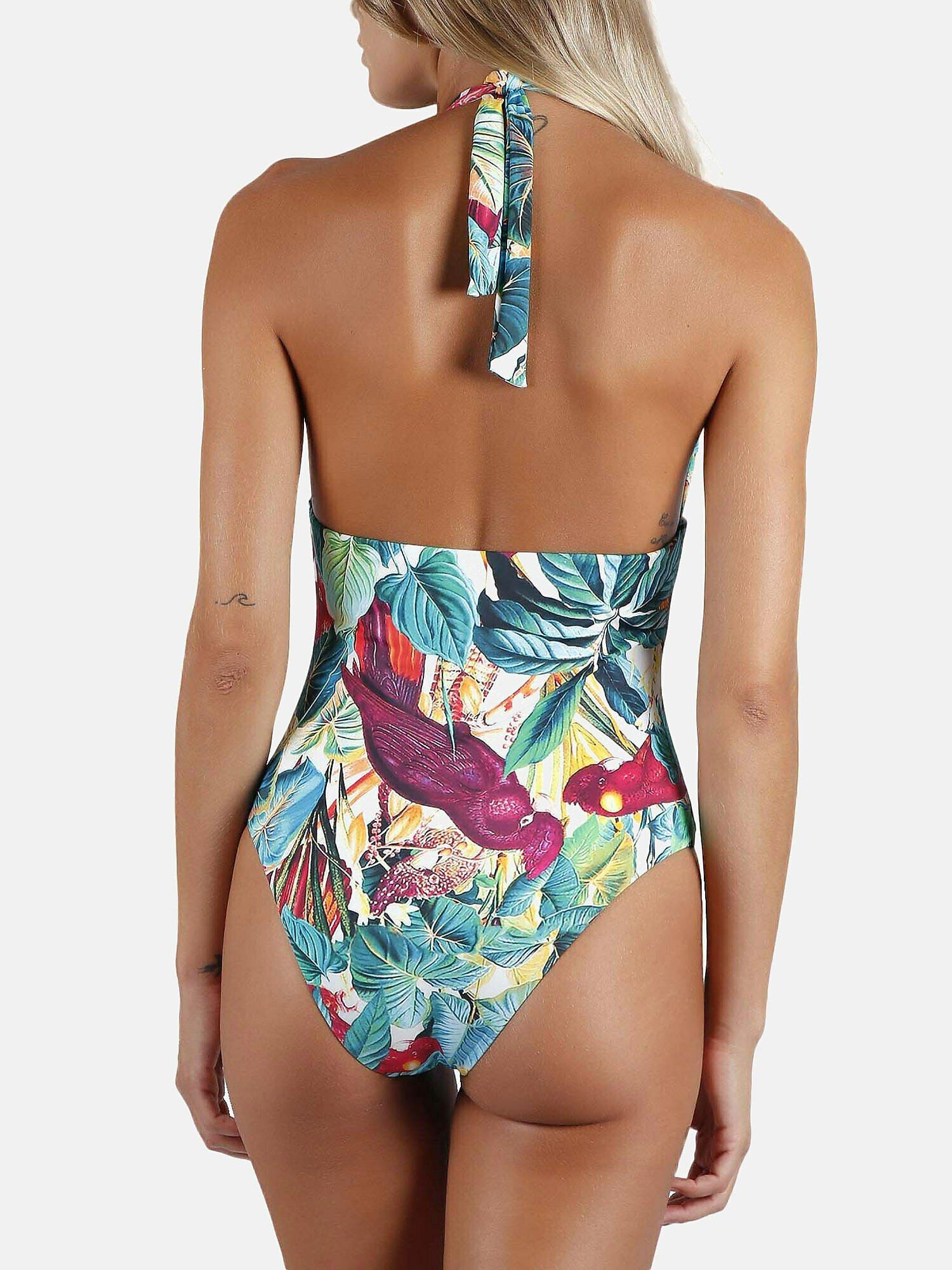 Admas  Maillot de bain 1 pièce dos nu préformé Tropical 