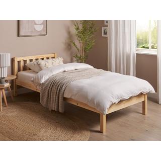 Beliani Lit avec sommier en Bois de pin Scandinave FLORAC  