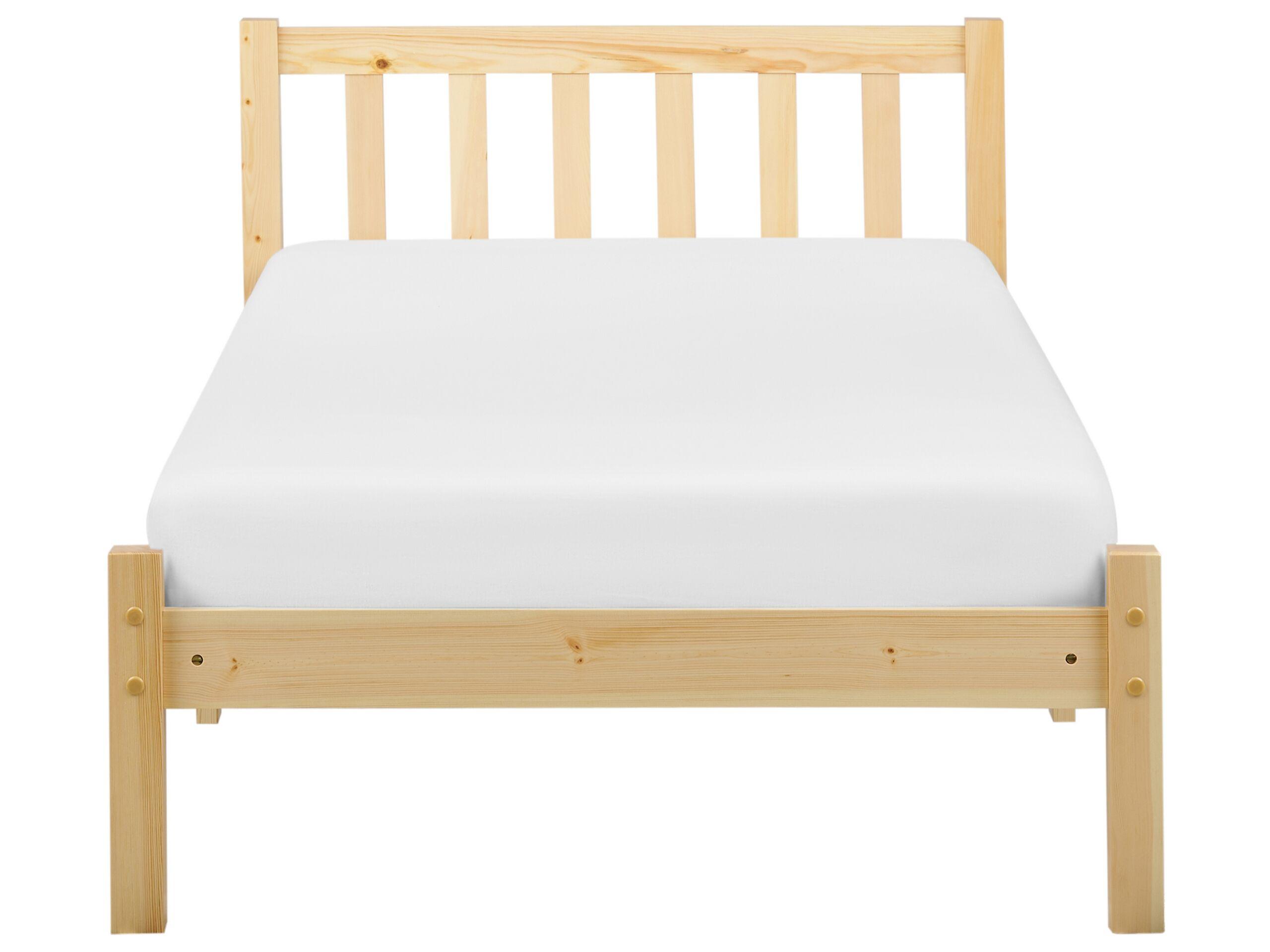 Beliani Letto con rete a doghe en Legno di pino Scandinavo FLORAC  