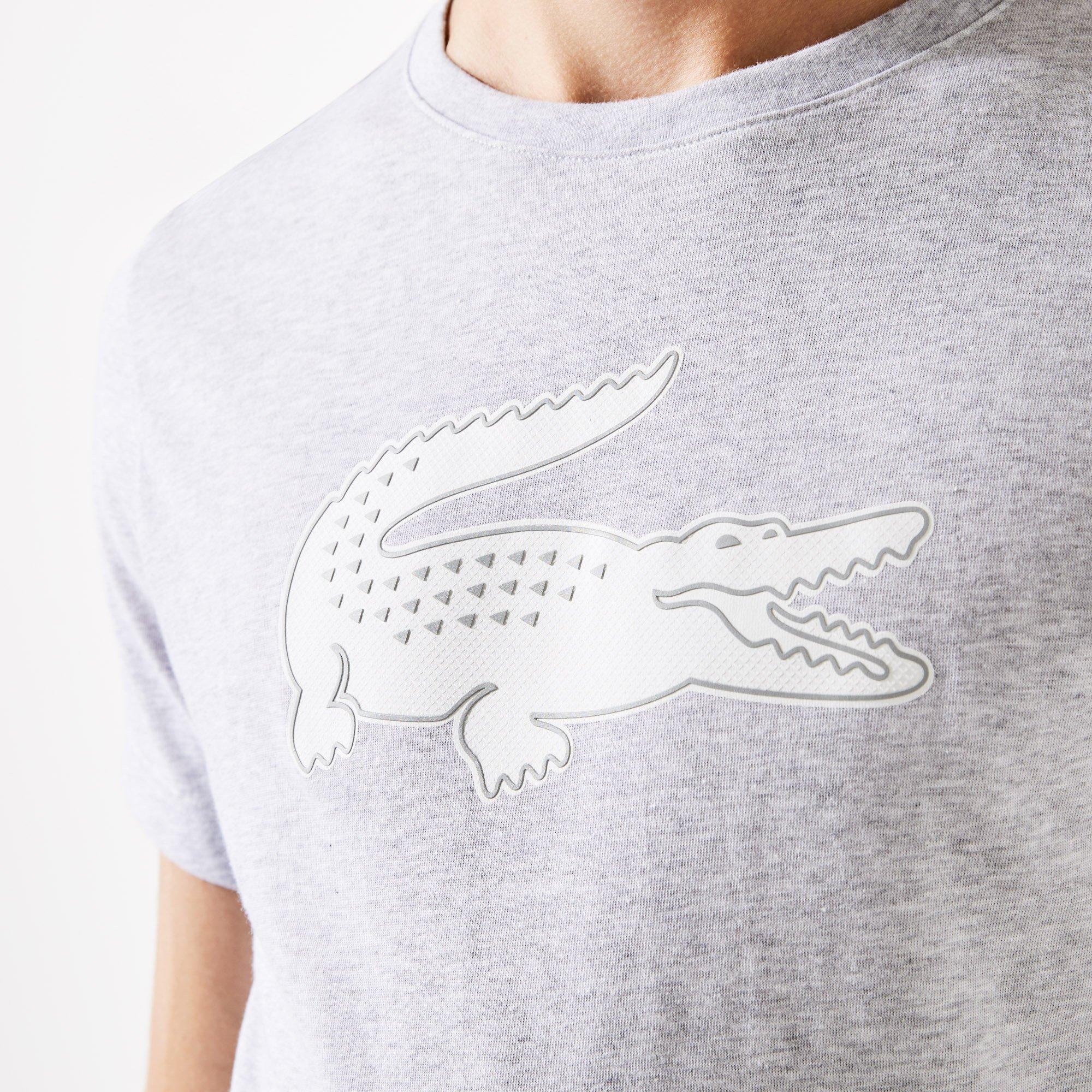 LACOSTE  T-shirt LACOSTE SPORT crocodile gris pour homme 