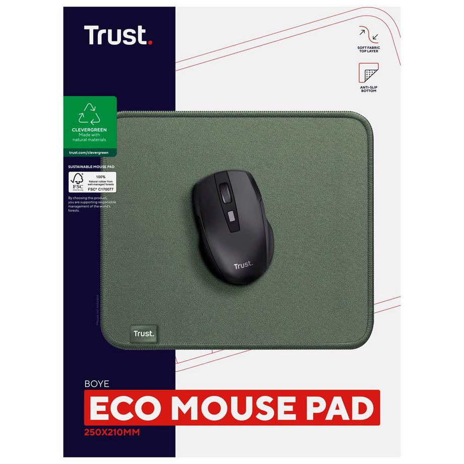 Trust  Boye Mousepad aus 100 % recyceltem Material Eco Green 