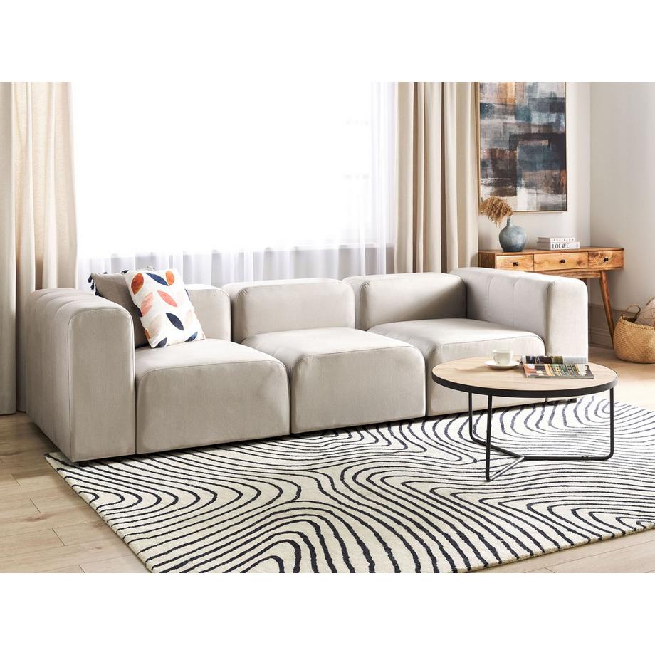 Beliani Canapé 3 places en Velours Moderne FALSTERBO  