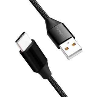 LogiLink  USB-USB-C Lade-/Synchronisierungskabel USB 2.0 15 W 0,3 m Textil 