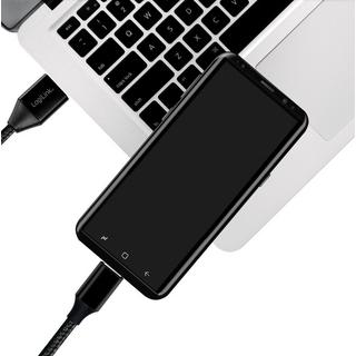 LogiLink  USB-USB-C Lade-/Synchronisierungskabel USB 2.0 15 W 0,3 m Textil 