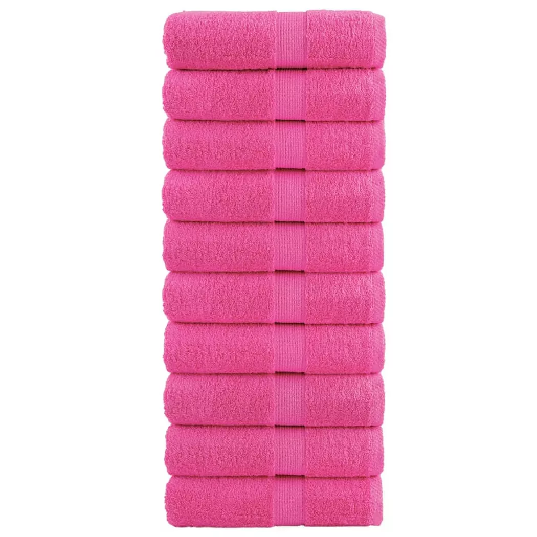 VidaXL - Serviette de visage coton, 30 x 30 cm, Pink