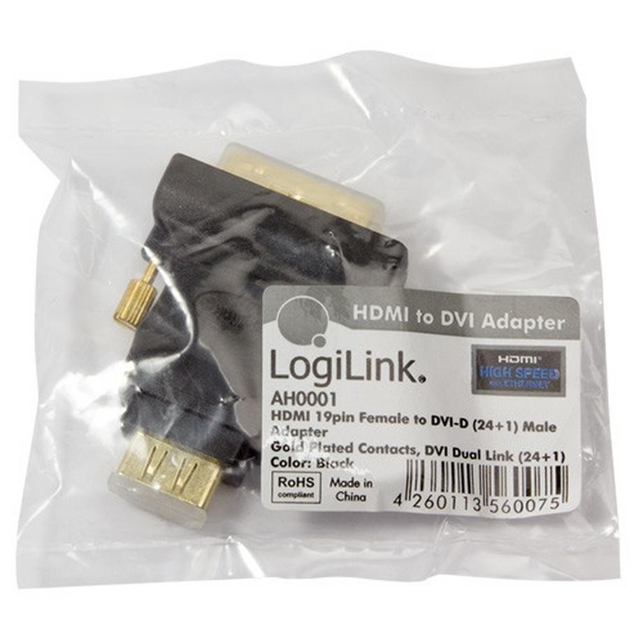 LogiLink  HDMI femmina -> DVI-D maschio 