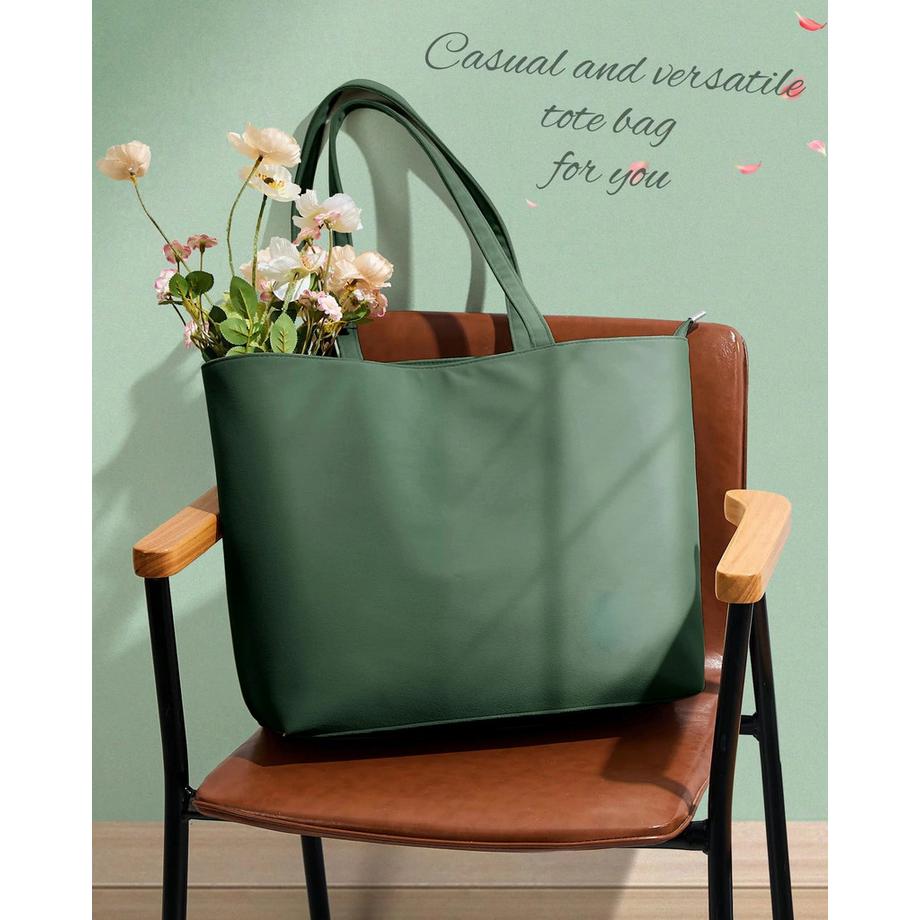 Only-bags.store Wasserdichte Einkaufstasche mit Reißverschluss Leichte Shopper Umhängetasche für Uni Arbeit  