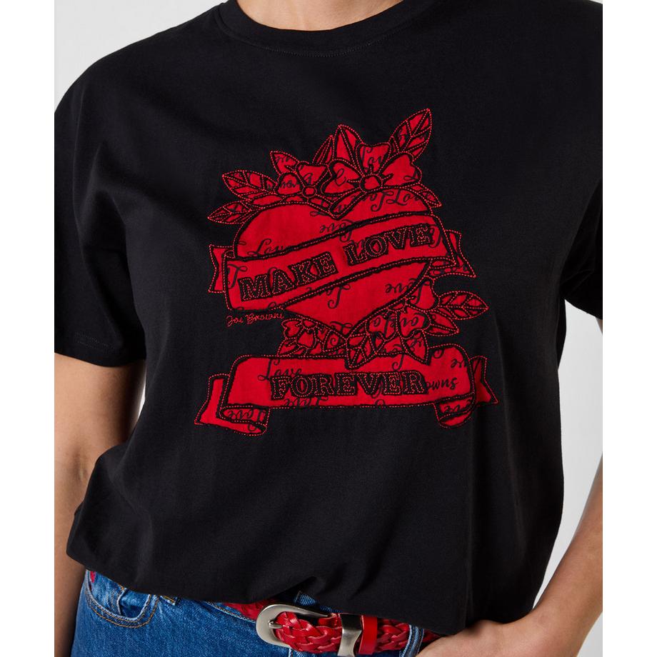Joe Browns Kurzarm T-Shirt mit Love Forever Stickerei  