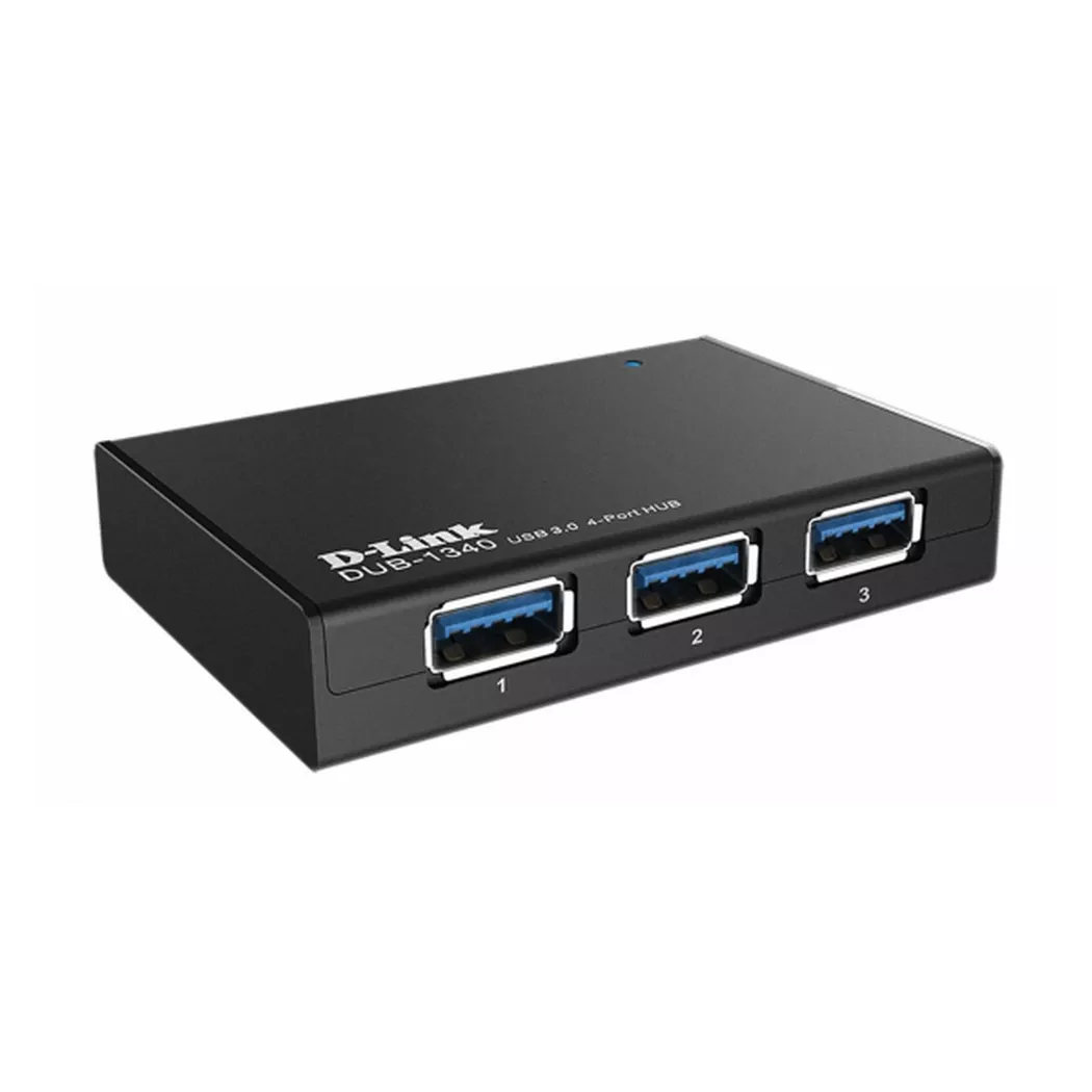 Hub USB D-Link DUB-1340/E 4 ports noir
