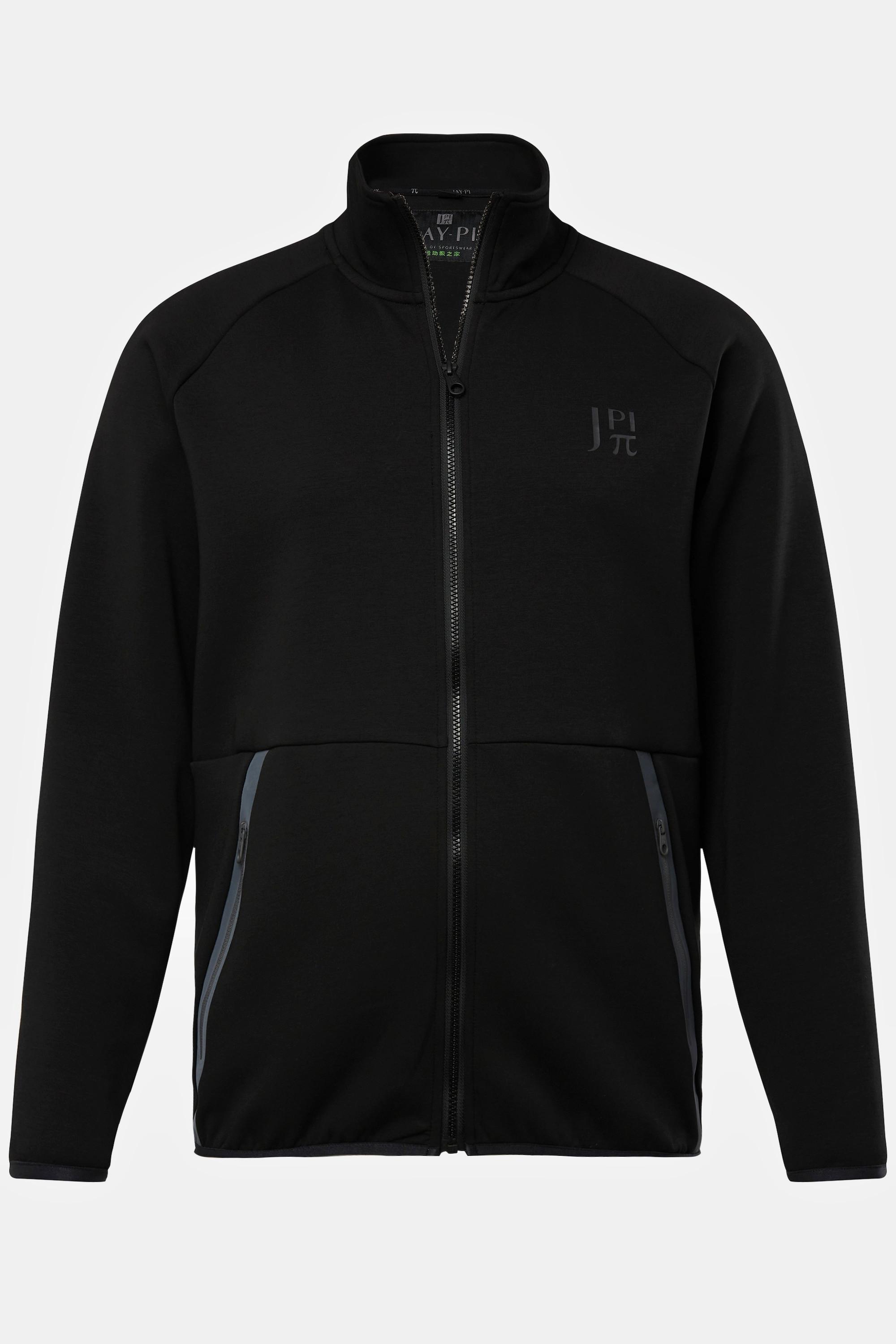 JP1880  Sweatjacke FLEXNAMIC®, Fitness, Stehkragen, Zipptaschen 