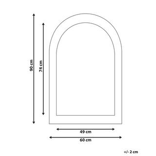 Beliani Miroir en Velours Rétro HURIEL  