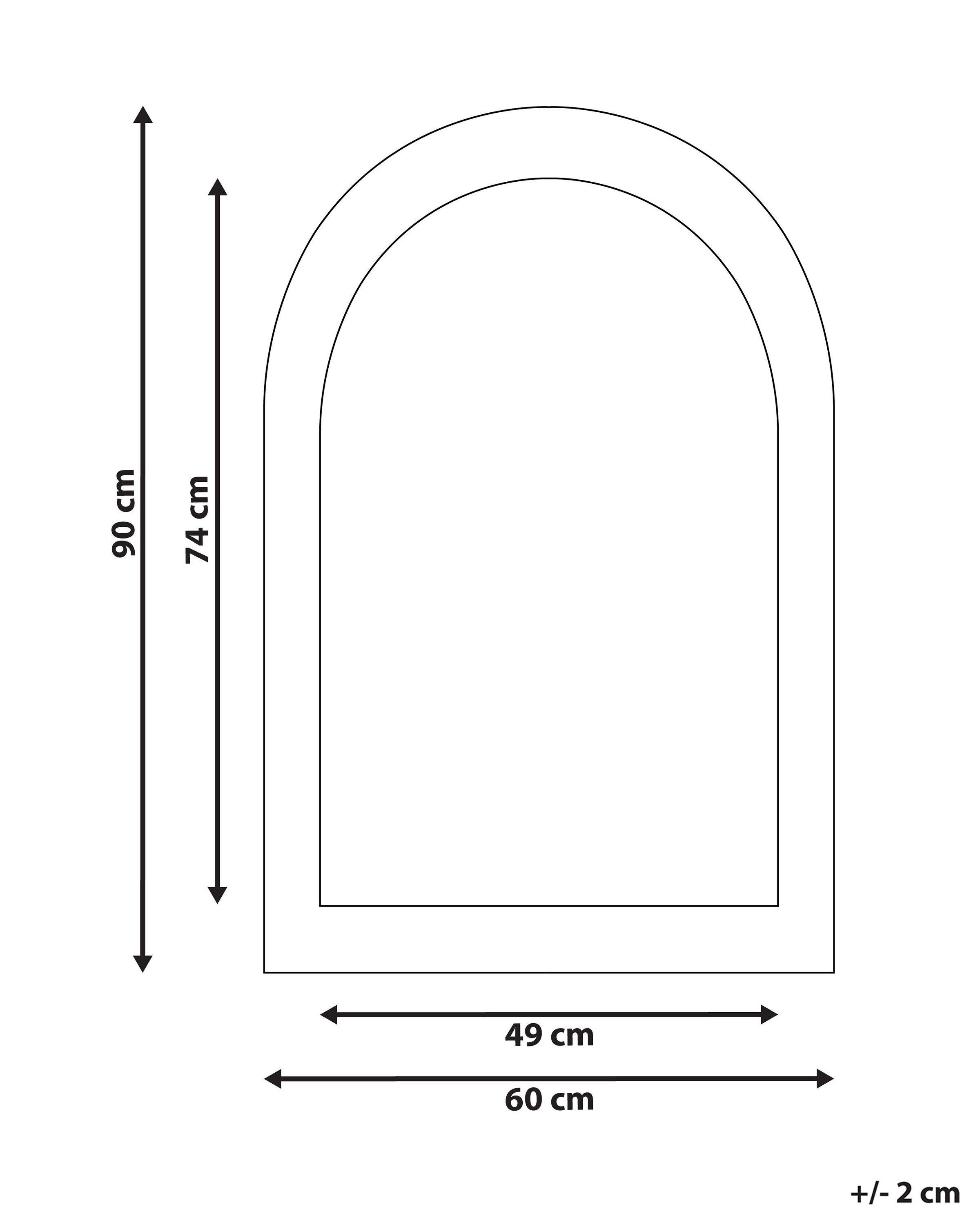 Beliani Miroir en Velours Rétro HURIEL  