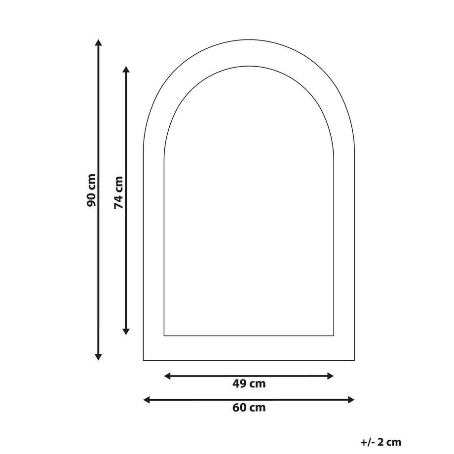 Beliani Wandspiegel aus Samtstoff Retro HURIEL  