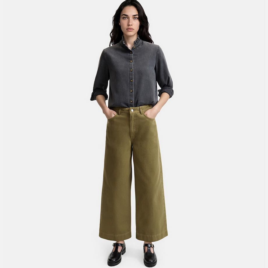 La Redoute Collections Langärmelige Bluse mit gerüschtem Stehkragen  