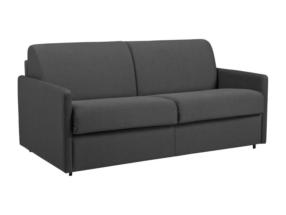 Vente-unique Schlafsofa 3Sitzer Stoff Liegefläche 1 Matratzen CALIFE  