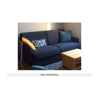 Vente-unique Schlafsofa 3Sitzer Stoff Liegefläche 1 Matratzen CALIFE  