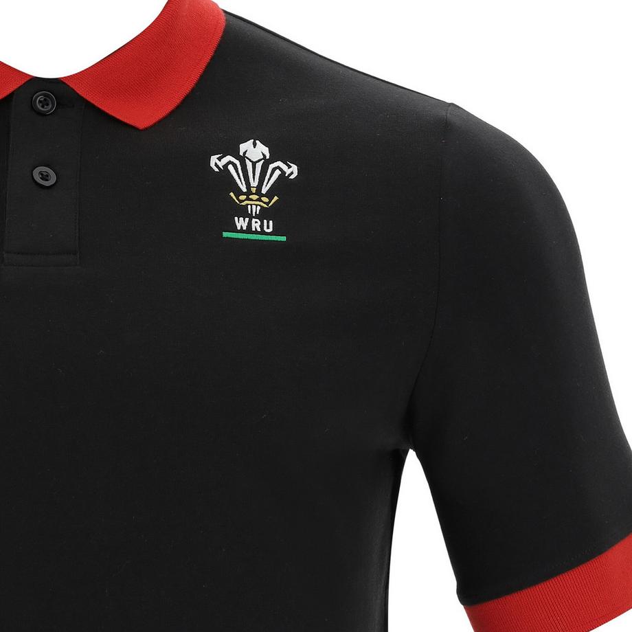macron Wales Rugby 2020/21 Baumwollpikee Poloshirt  
