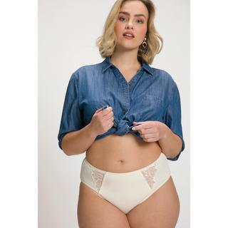 Ulla Popken  Culotte, empiècements en dentelle florale, microfibre 