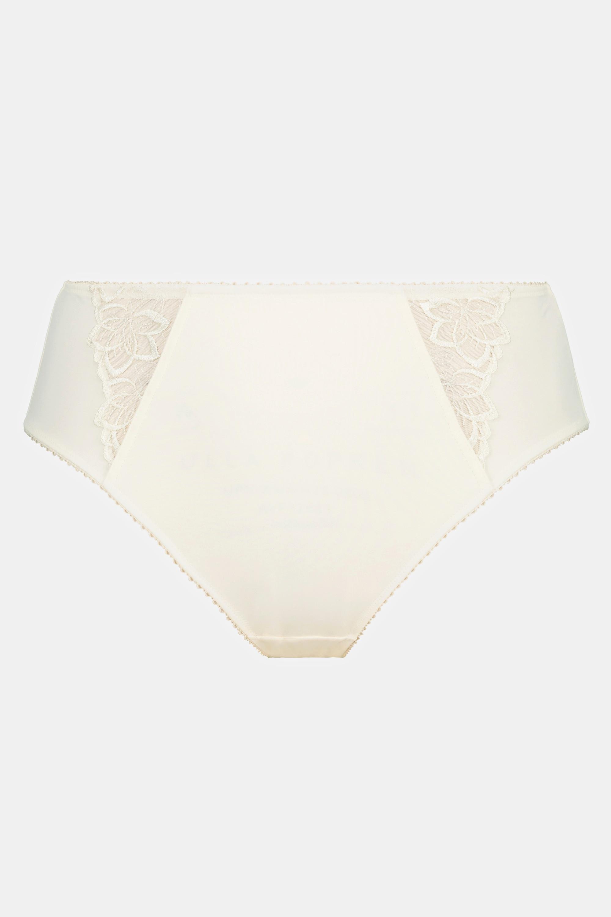 Ulla Popken  Culotte, empiècements en dentelle florale, microfibre 