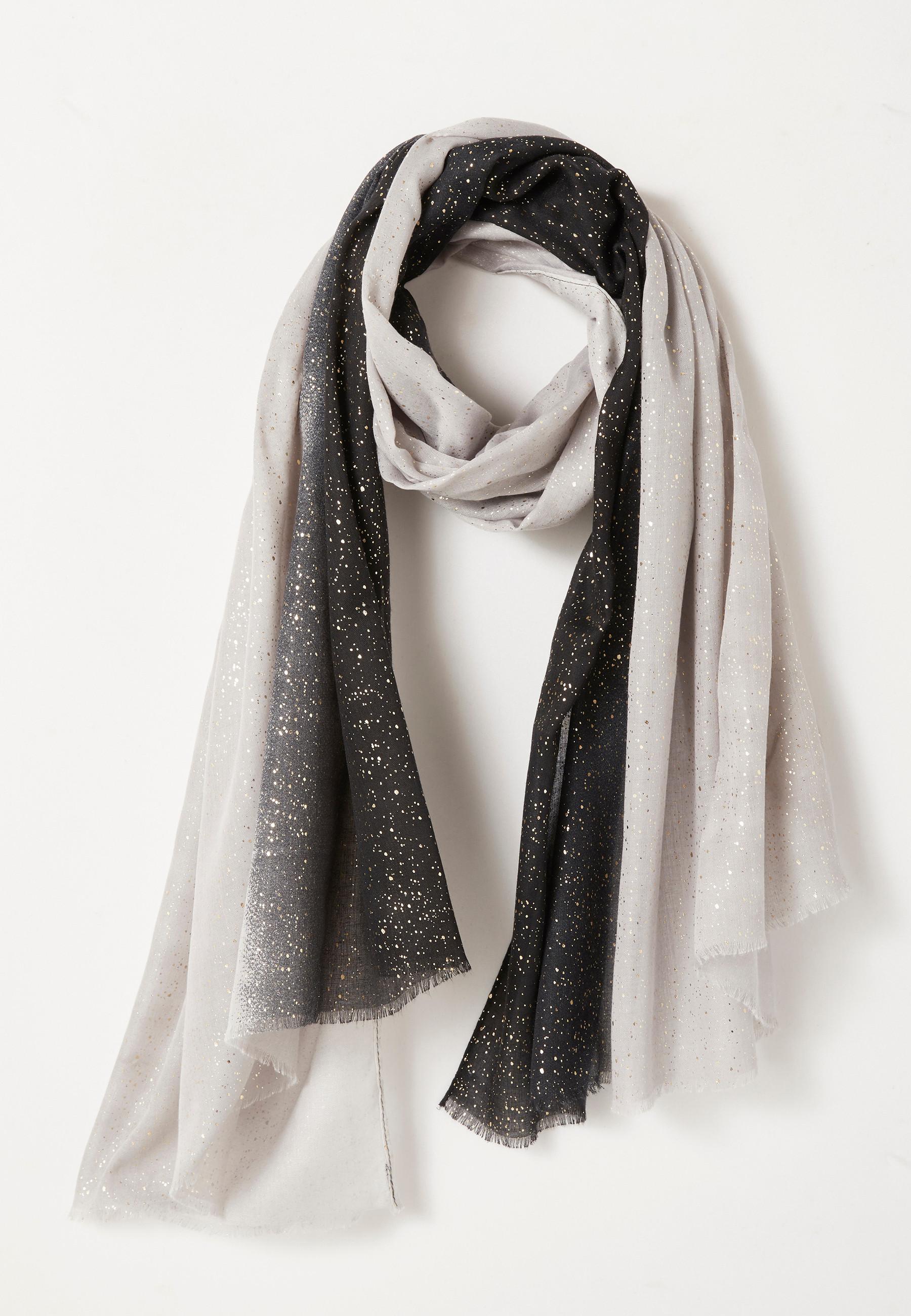 Image of Glänzender Voile-schal Damen Grau ONE SIZE